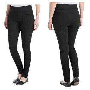 NWT Dalia Black Pull-On Ponte Pants Black Women’s Small Built-In Tummy Control